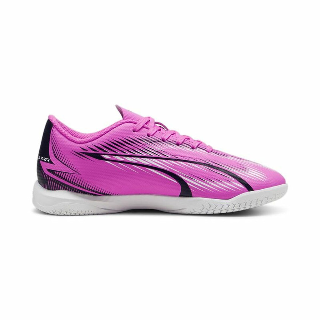 Puma Kinder-Indoor Fußball Schuhe Ultra Play Weiß Dunkel Rosa Kinder-Unisex – Produktansicht 2
