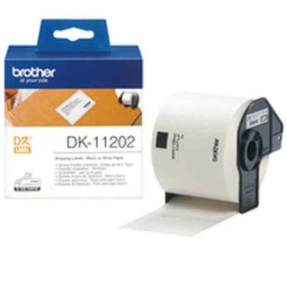 Printer Labels Brother DK11202 Weiß Schwarz (1 Stück) – Produktbild 1