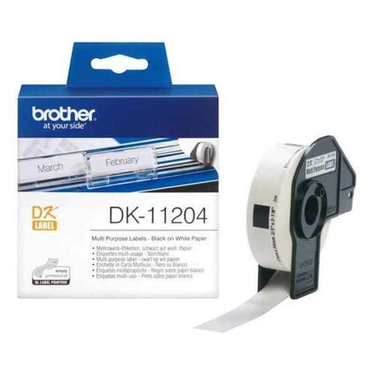 Brother Multipurpose Printer Labels DK11204 Weiß Paper – Produktansicht 2