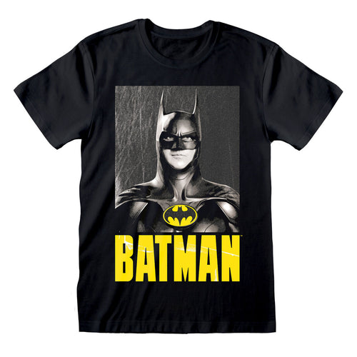 Batman Kurzarm-T-Shirt Keaton Batman Schwarz Unisex – Produktansicht 1