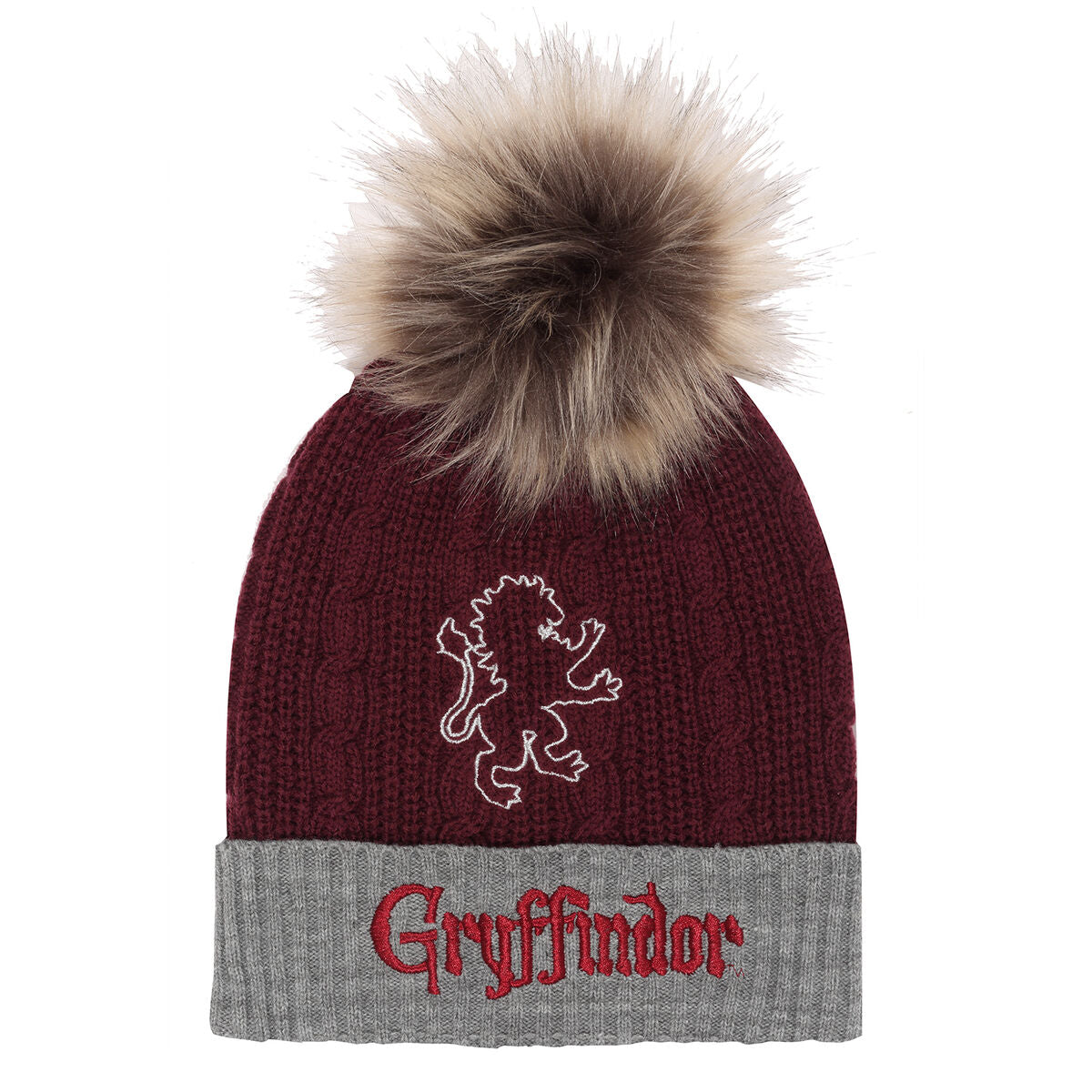 Harry Potter Hut Gryffindor Haus Fur Pom Burgundy – Produktansicht 1