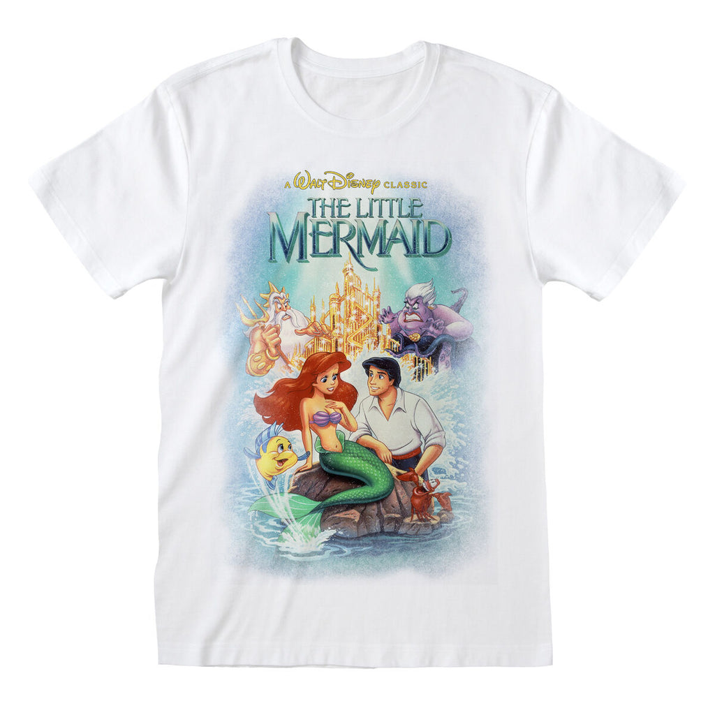 The Little Mermaid Kurzarm-T-Shirt Classic Poster Weiß Unisex – Produktansicht 1