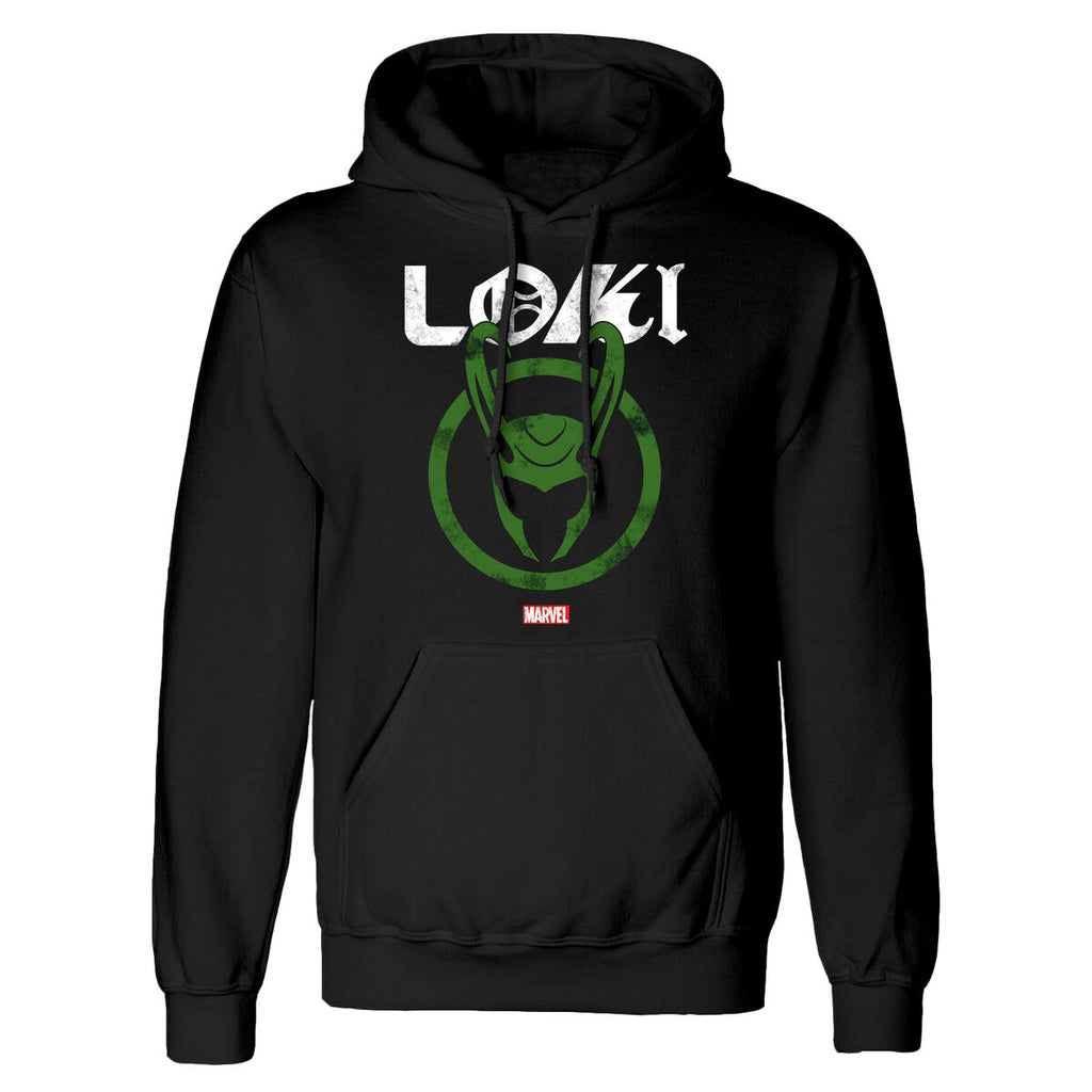 Marvel Unisex-Hoodie Distressed Logo Schwarz – Produktansicht 1