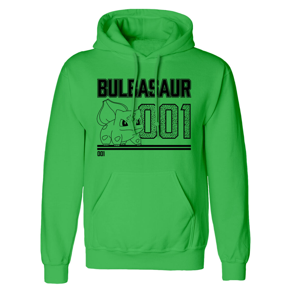 Unisex Hoodie Pokémon Bulbasaur Line Art Grün – Produktbild 1