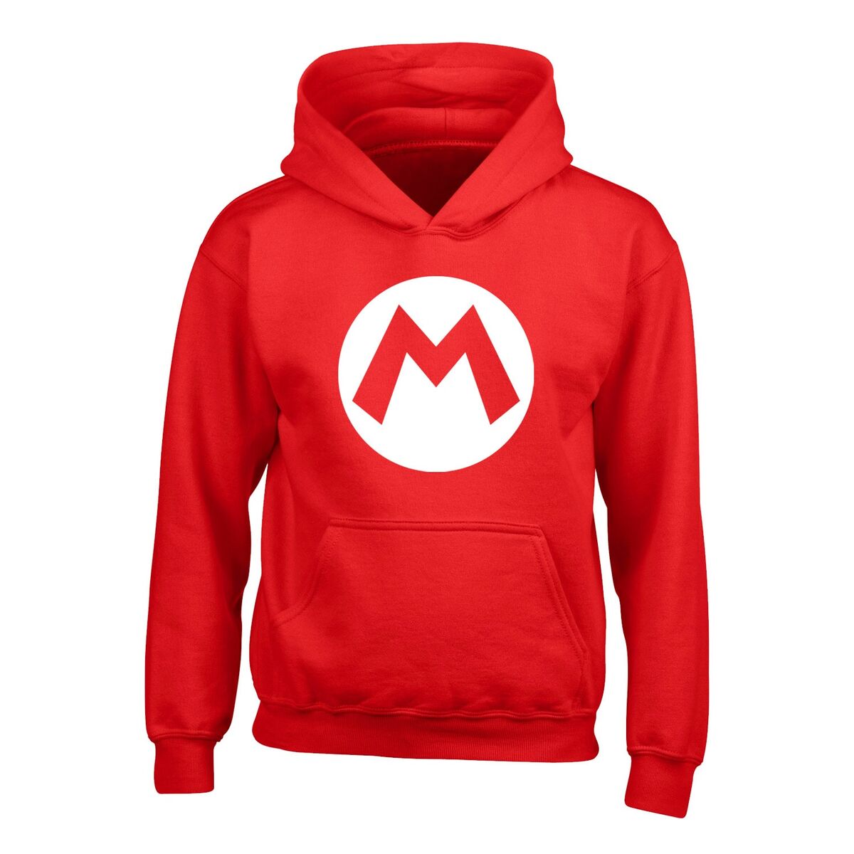 Super Mario Unisex-Hoodie Badge Rot – Produktansicht 1