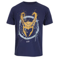 Marvel Kurzarm-T-Shirt Splatter Logo Blau Unisex – Produktansicht 1