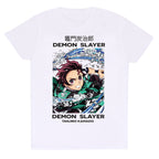 Demon Slayer Kurzarm-T-Shirt Whirlpool Weiß Unisex – Produktansicht 1