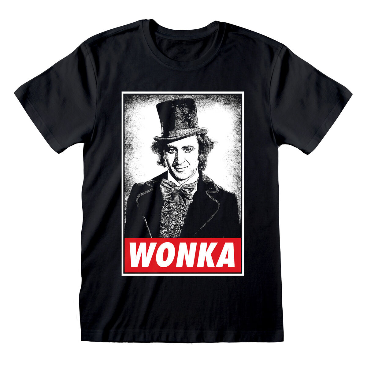 Unisex Short Sleeve T-Shirt Willy Wonka Wonka Schwarz – Produktbild 1