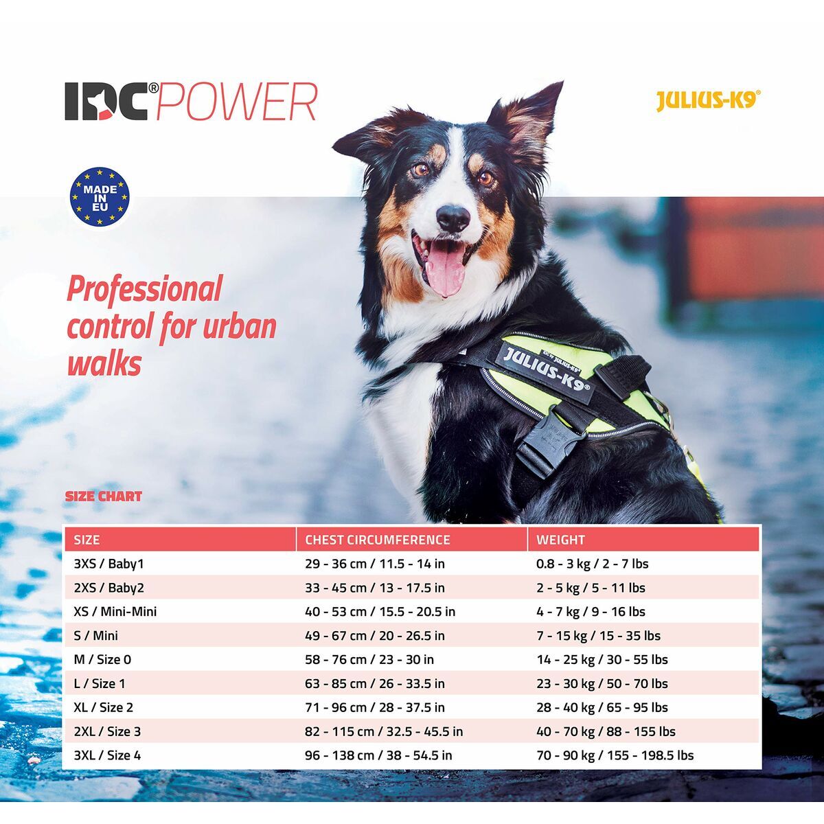 Julius K9 Hundegeschirr IDC Schwarz – Produktansicht 6