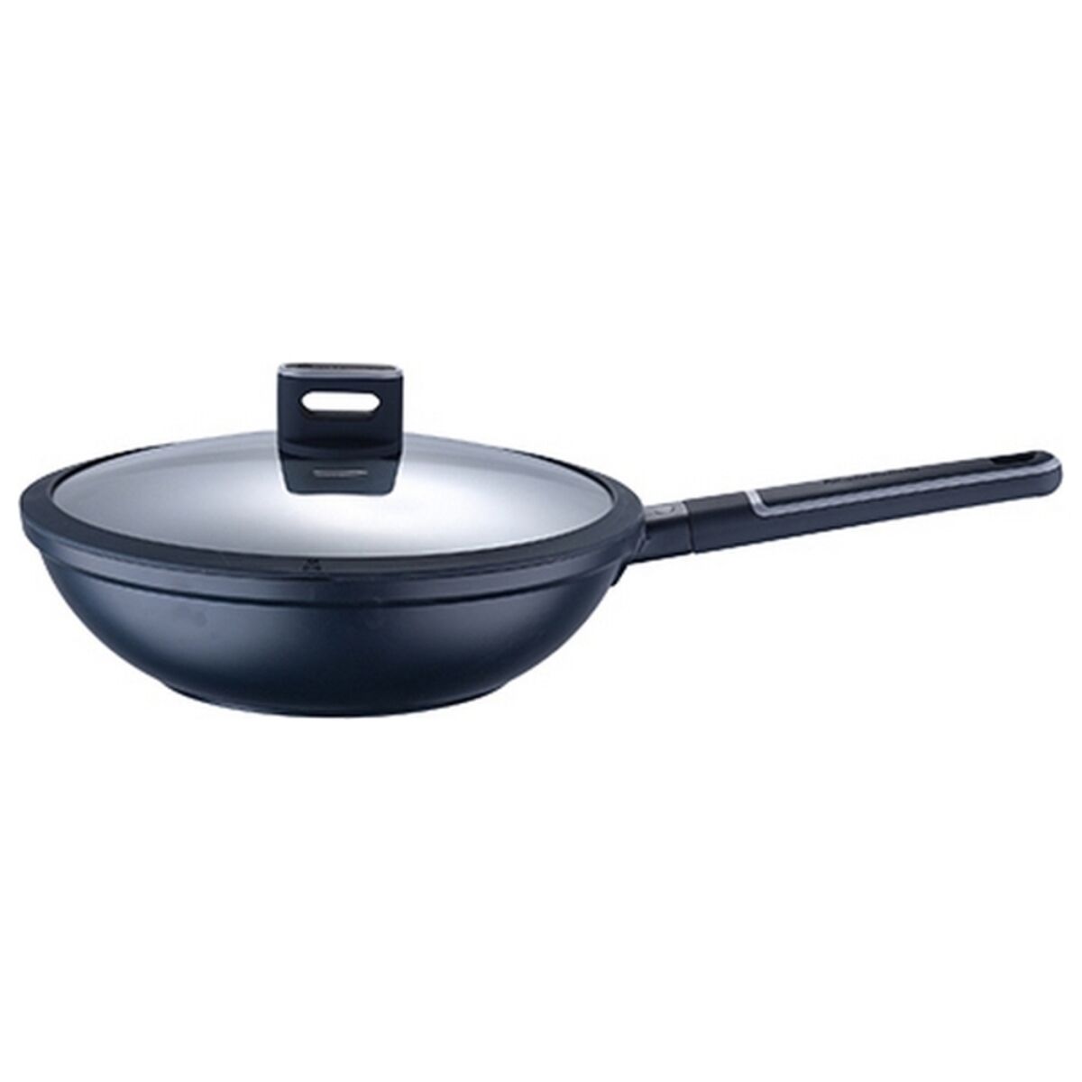 Masterpro Wok Pfanne Indigo Schwarz Aluminium (Ø 28 cm) – Produktansicht 7