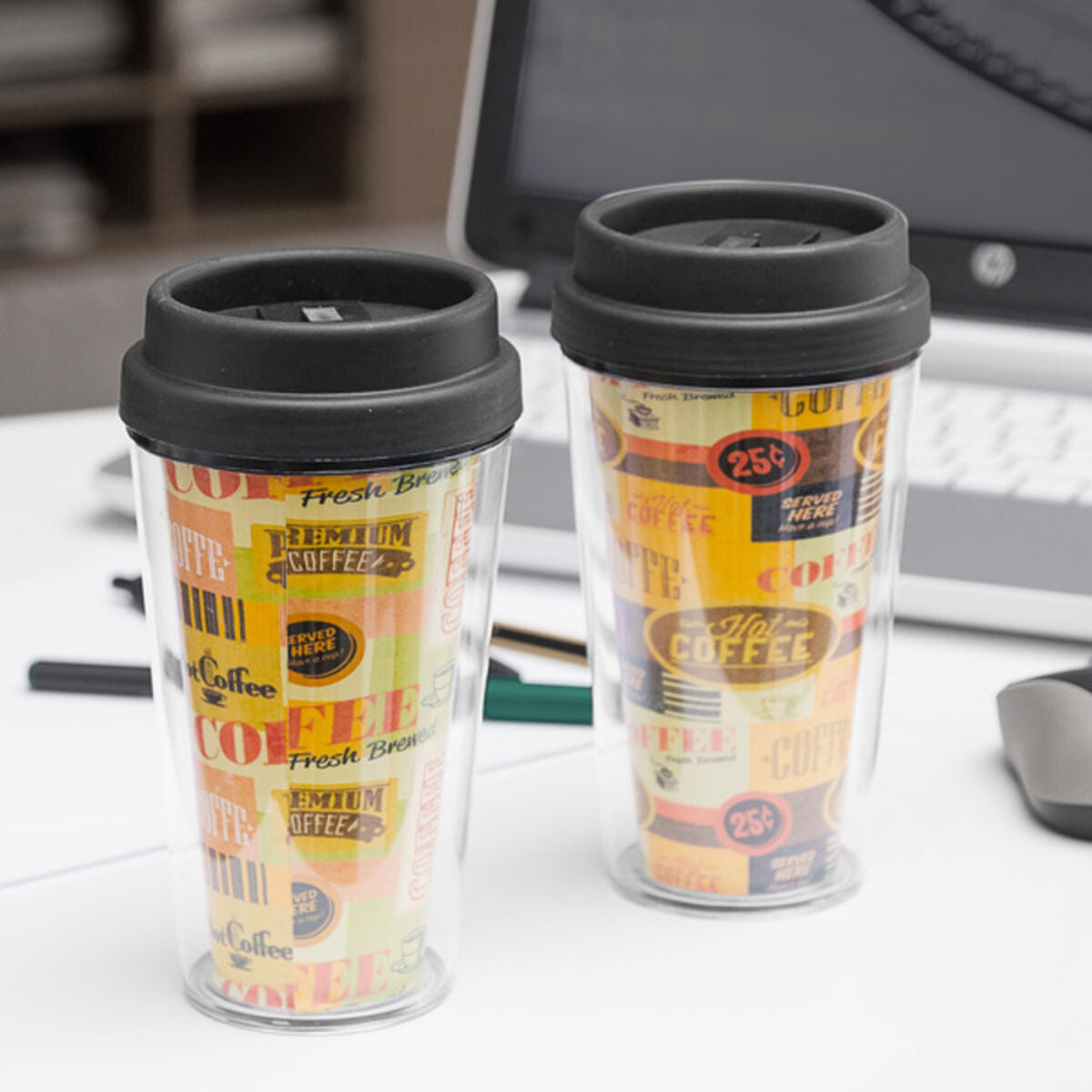 Glas mit Lid Kunststoff 300 ml – Produktansicht 2