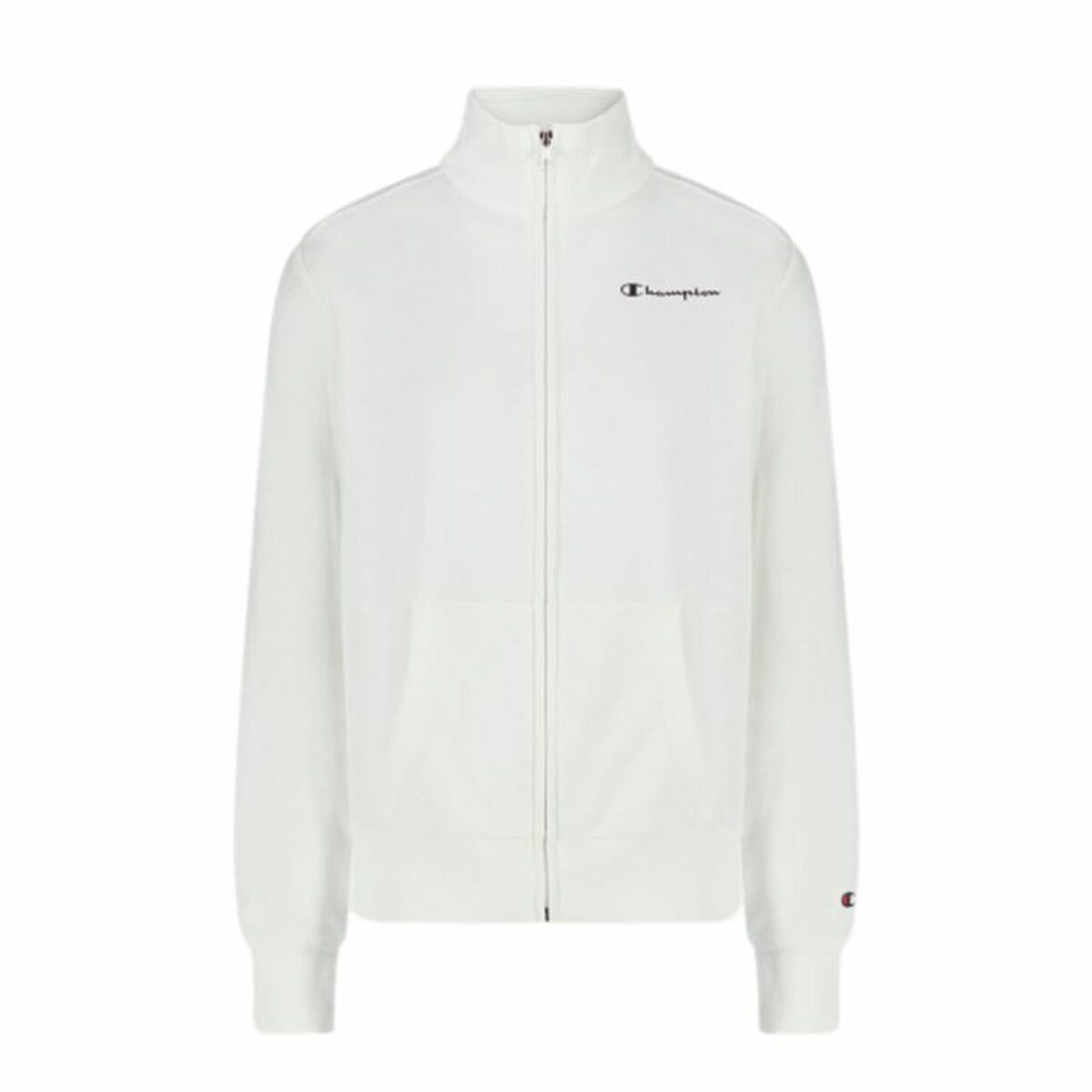 Champion Damen SweatShirt ohne Kapuze Full Zip Weiß – XL