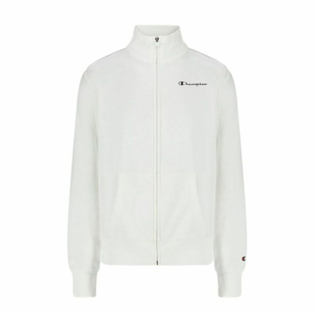 Champion Damen SweatShirt ohne Kapuze Full Zip Weiß – Produktansicht 3