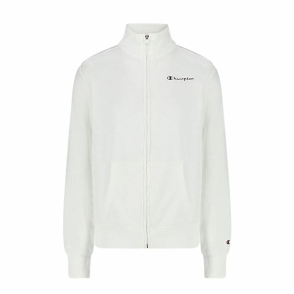 Champion Damen SweatShirt ohne Kapuze Full Zip Weiß – Produktansicht 9
