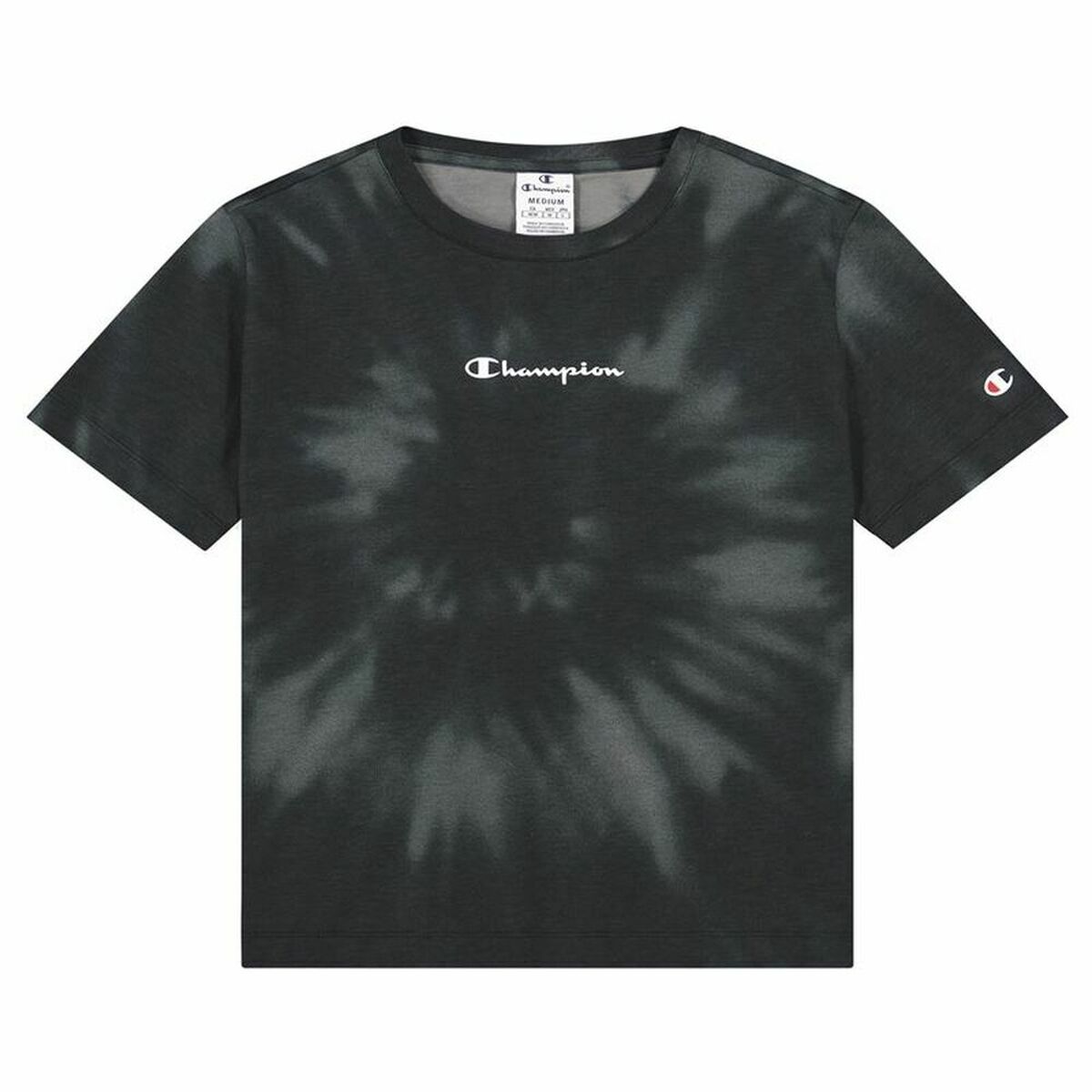 Champion Damen Kurzarm T-Shirt Croptop Schwarz – Produktansicht 2