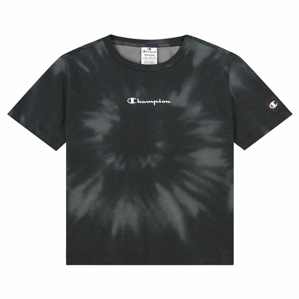 Champion Damen Kurzarm T-Shirt Croptop Schwarz – XS