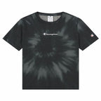 Champion Damen Kurzarm T-Shirt Croptop Schwarz – XS