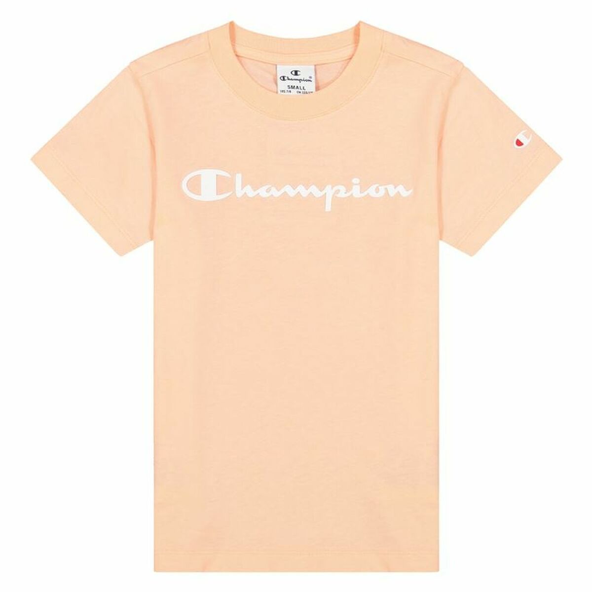 Child's Short Sleeve T-Shirt Champion Crewneck T-Shirt Pink