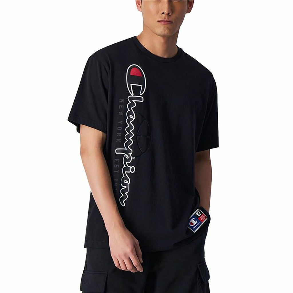 Champion Herren-Kurzarm-T-Shirt Crewneck Schwarz – Produktansicht 1