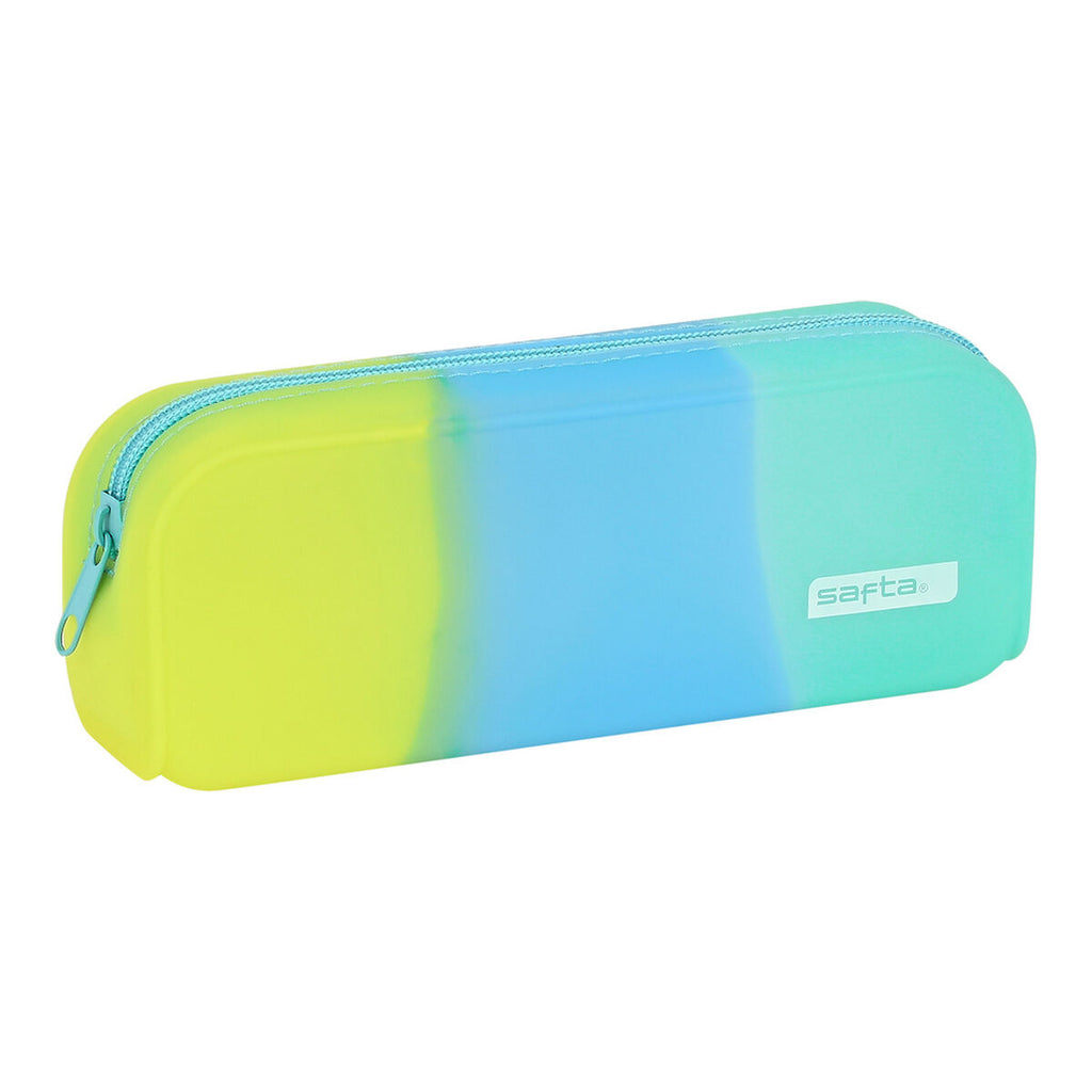 Safta Federmäppchen Blau Grün Gelb – Silicone – Produktansicht 1