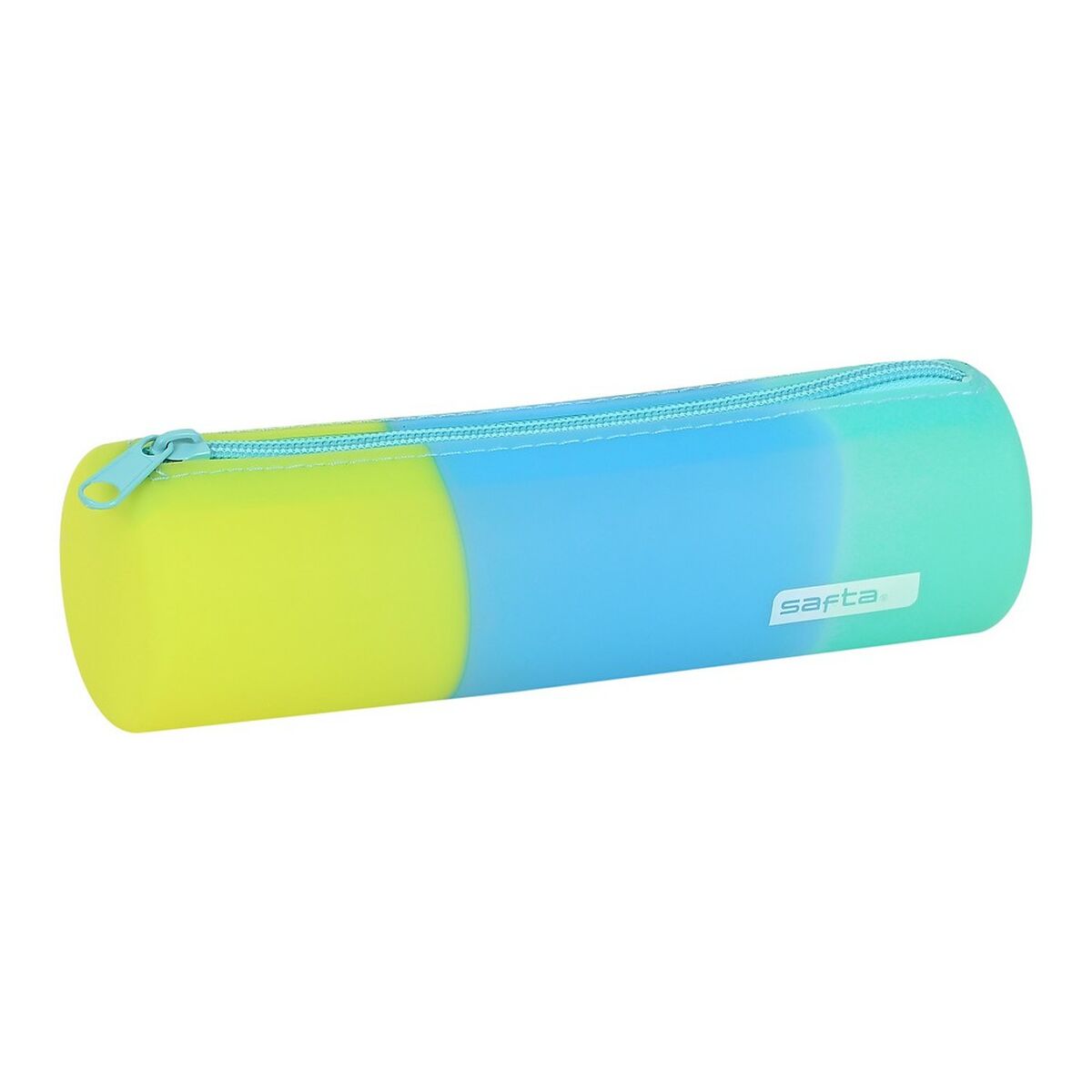 Cylindrical School Case Safta Blau Grün Gelb (20 x 5 x 5 cm) – Produktbild 1