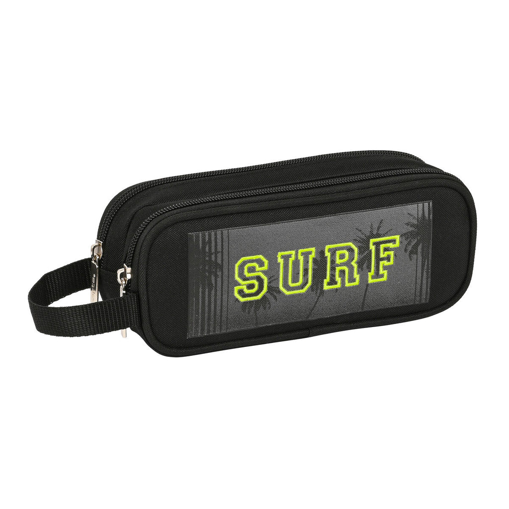 Safta Doppel-Federmäppchen Surf Schwarz – Produktansicht 1