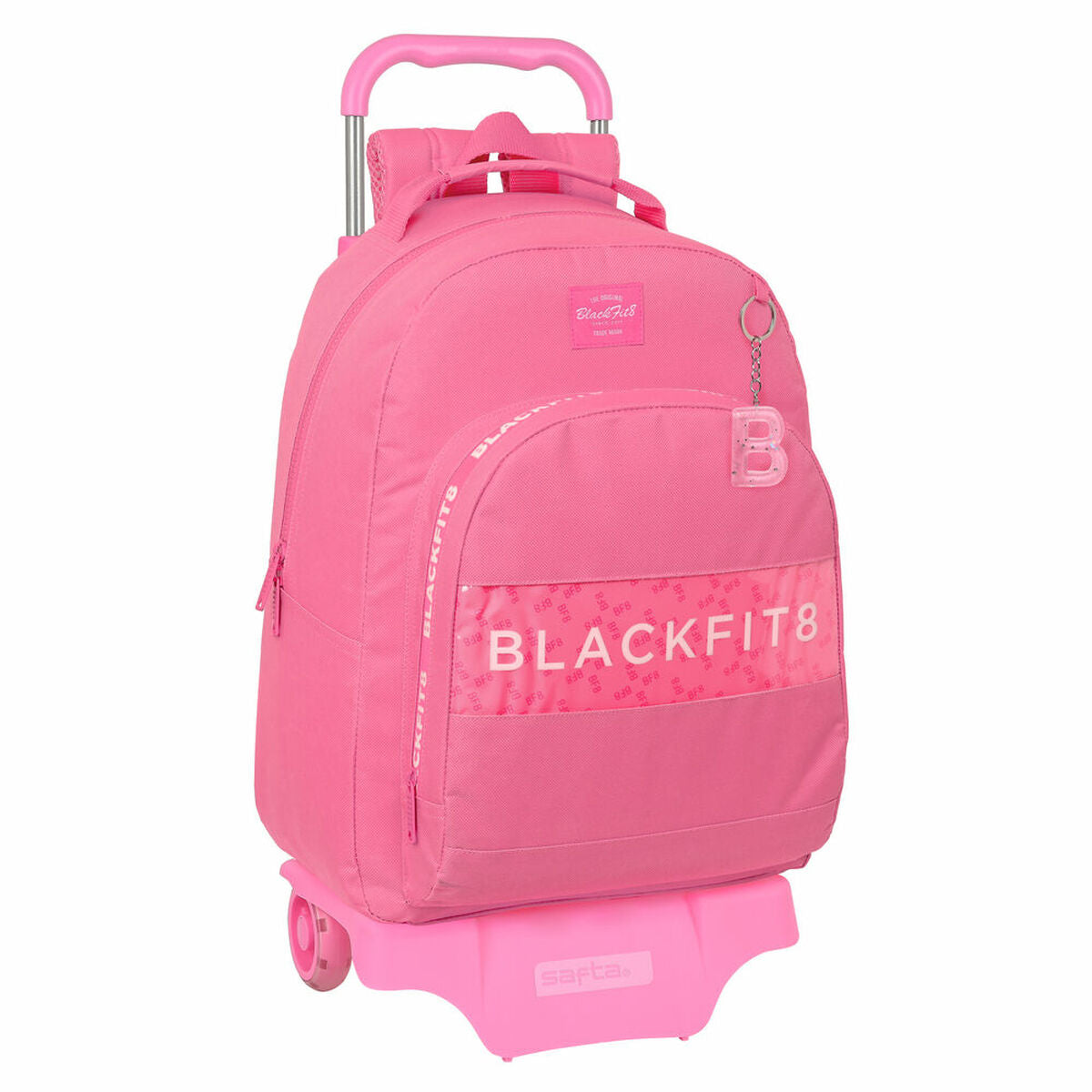 BlackFit8 Schulrucksack mit Rollen Glow up Rosa – Produktansicht 1