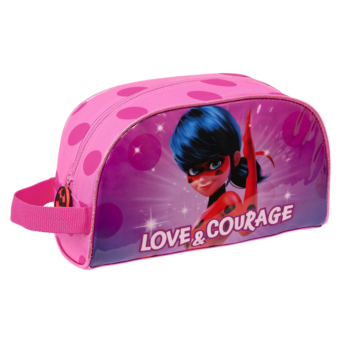 School Toilet Bag Lady Bug Fuchsia 26 x 16 x 9 cm – Produktbild 1