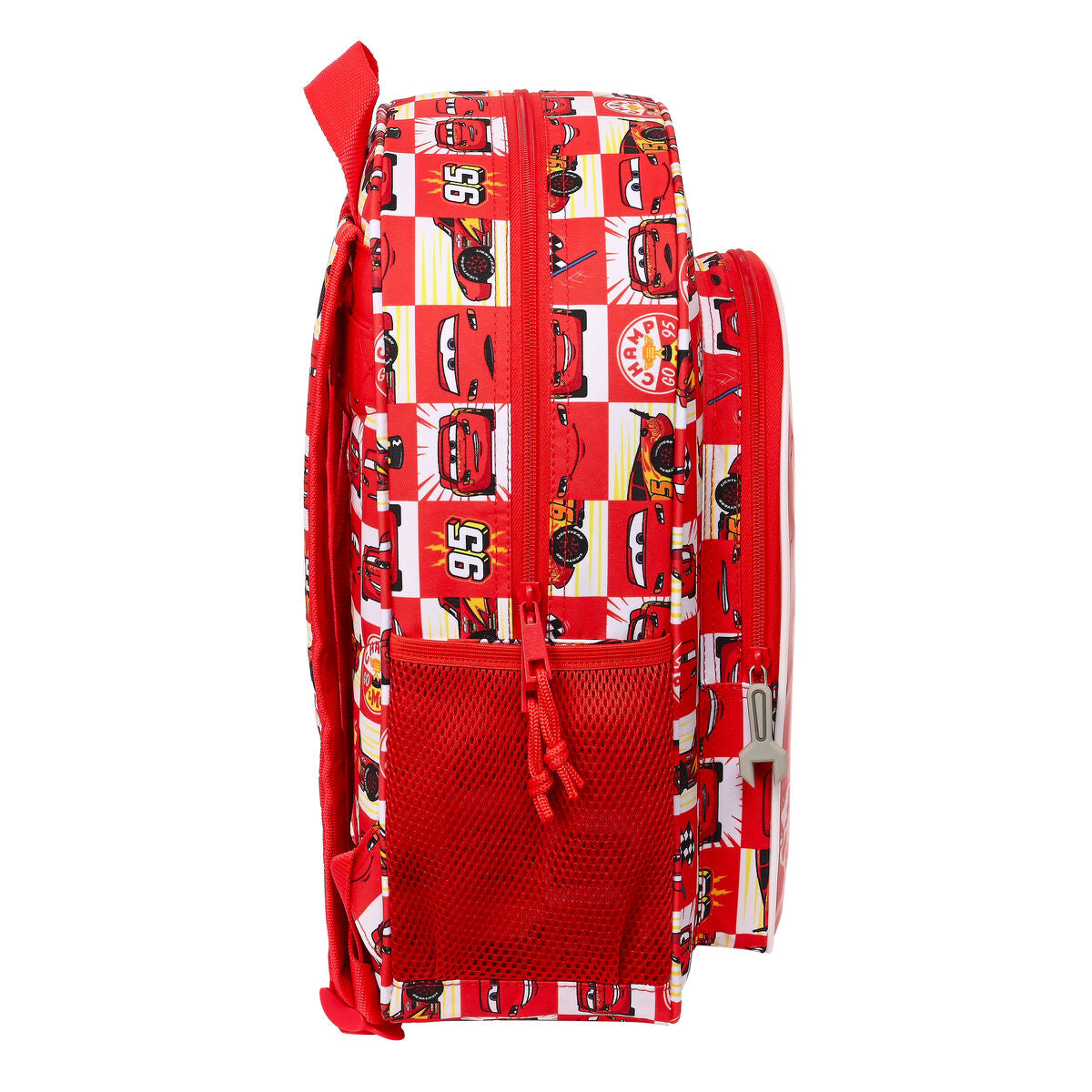 Schulrucksack Cars Let's race Rot Weiß – Produktansicht 3