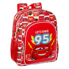 Schulrucksack Cars Let's race Rot Weiß – Produktansicht 1