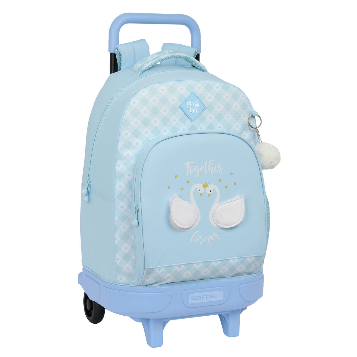 School Rucksack with Wheels Glow Lab Cisnes Blau 33 X 45 X 22 cm – Produktbild 1