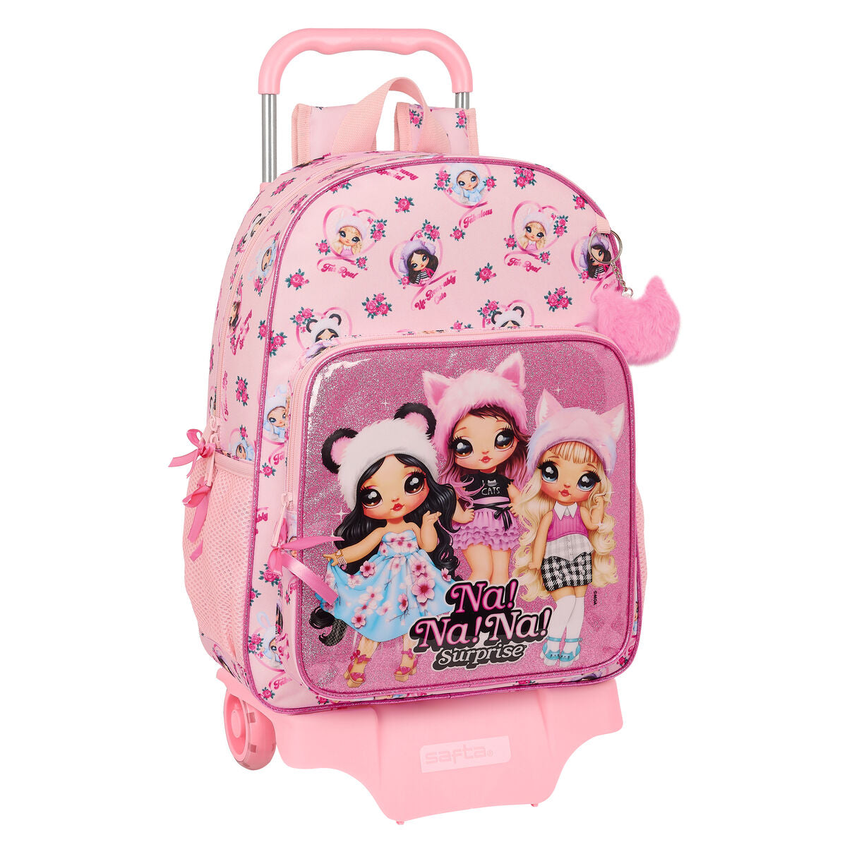 School Rucksack with Wheels Na!Na!Na! Surprise Fabulous Rosa 33 x 42 x 14 cm – Produktbild 1