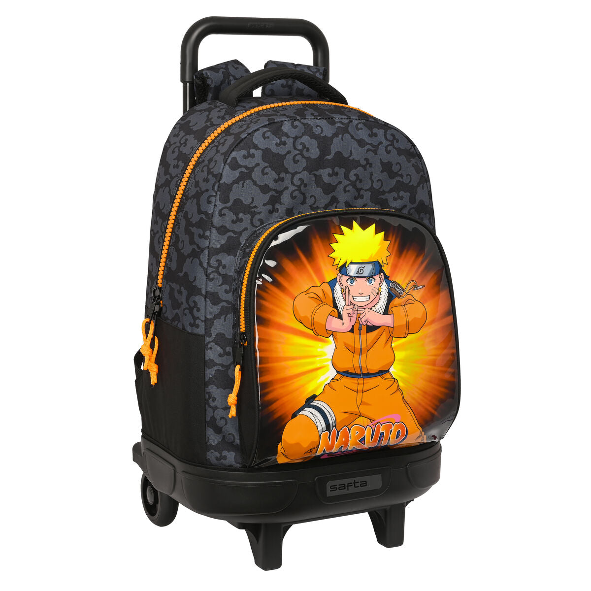 School Rucksack with Wheels Naruto Schwarz Orange 33 X 45 X 22 cm – Produktbild 1