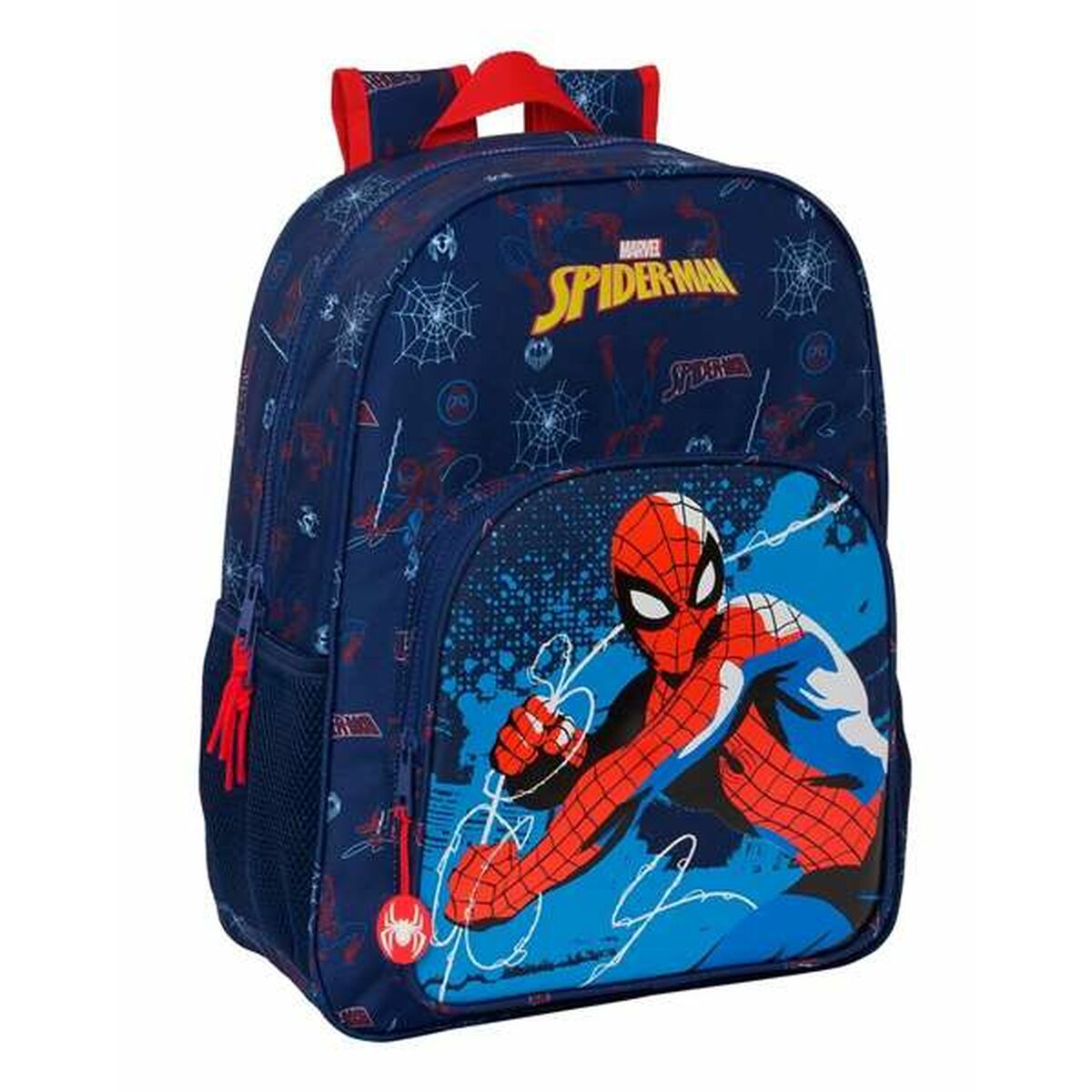 School Bag Spider-Man Neon Navy Blau 33 x 42 x 14 cm – Produktbild 1