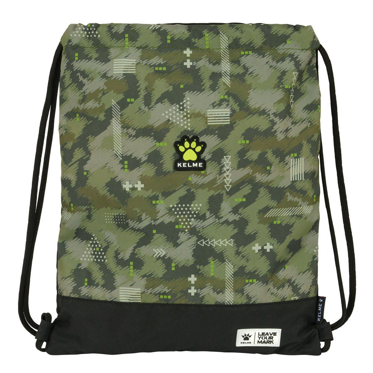 Kelme Rucksack mit Strings Reise Schwarz Grün – Produktansicht 1