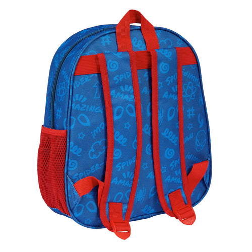 3D School Bag Spider-Man Rot Navy Blau 27 x 33 x 10 cm – Produktbild 2