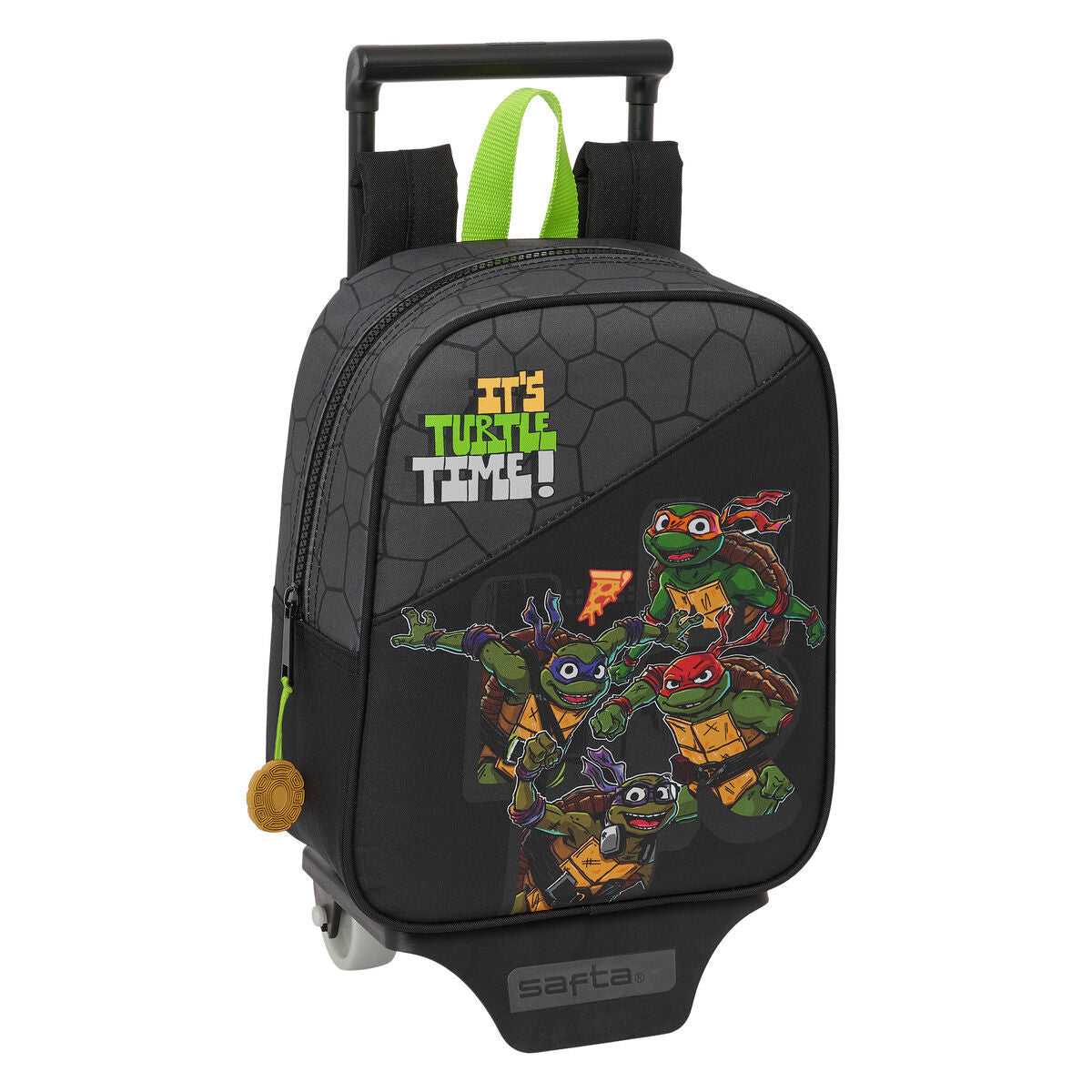 School Rucksack with Wheels Teenage Mutant Ninja Turtles Schwarz Grau 22 x 27 x 10 cm – Produktbild 1