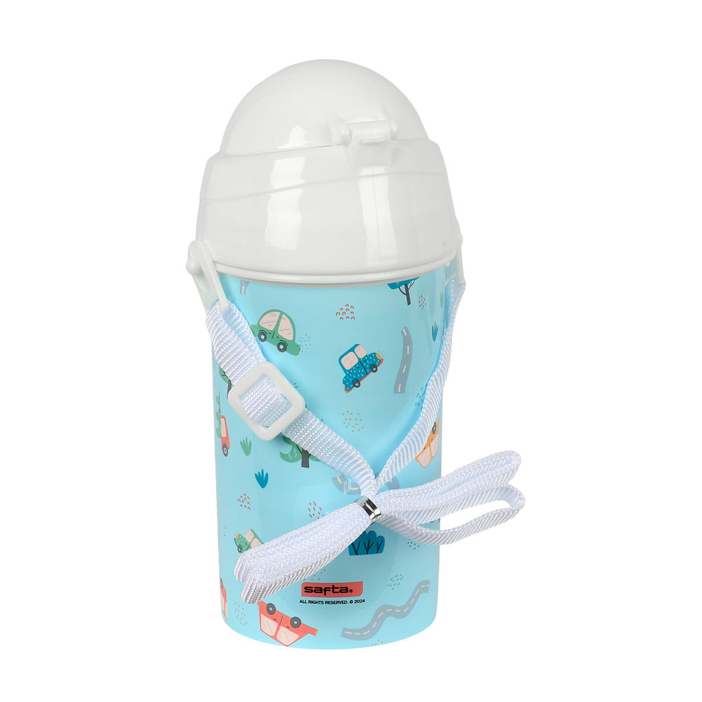 Safta Trinkflasche Coches Blau PVC 500 ml – Produktansicht 2