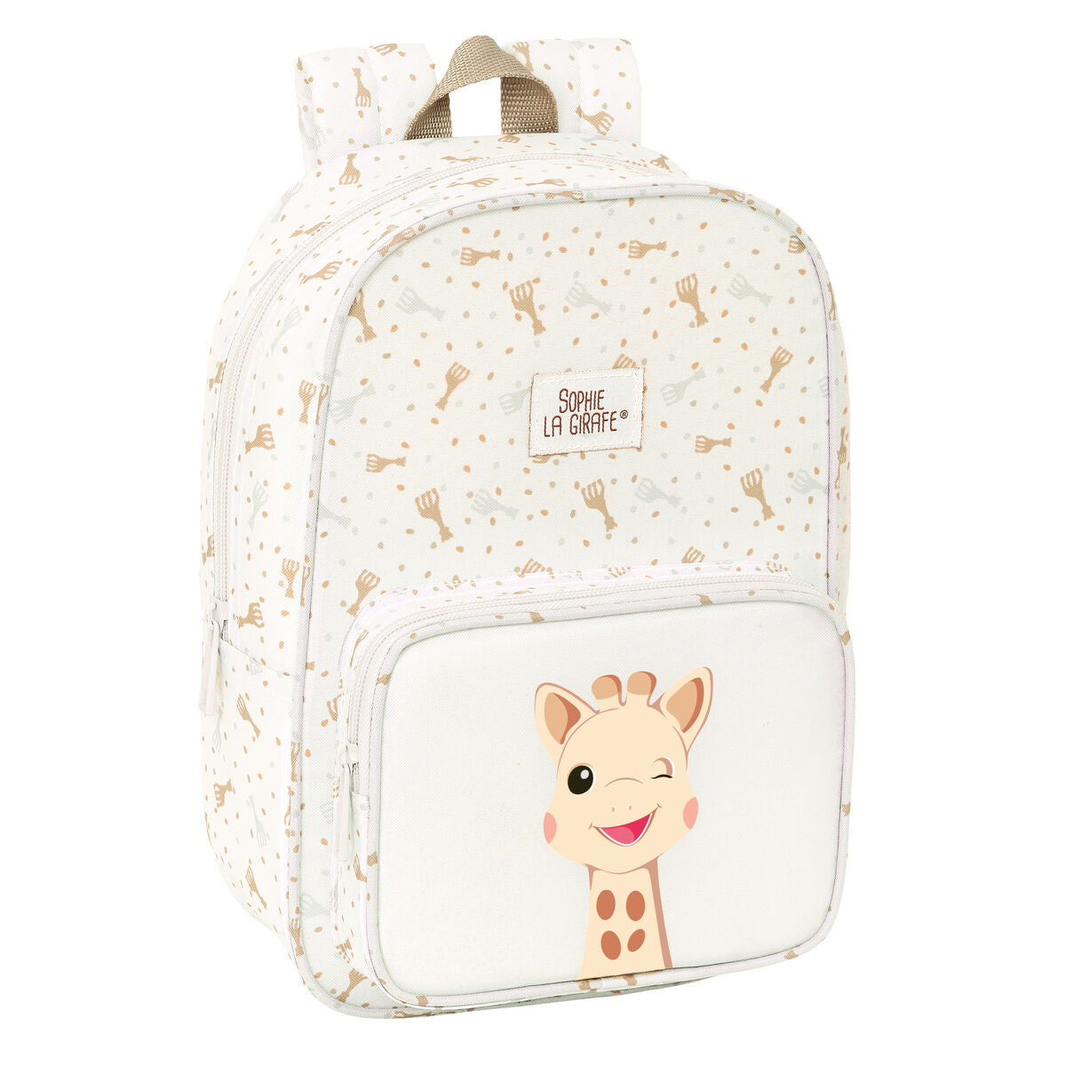 School Bag Sophie la Girafe Beige 20 x 28 x 8 cm – Produktbild 1
