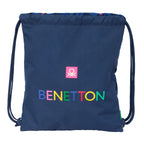 Benetton Rucksack mit Strings Damero Dunkelblau – Produktansicht 1