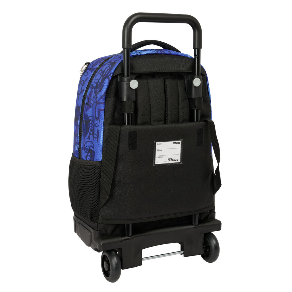 El Niño Schulrucksack mit Rollen Roller Blau Schwarz – Produktansicht 2
