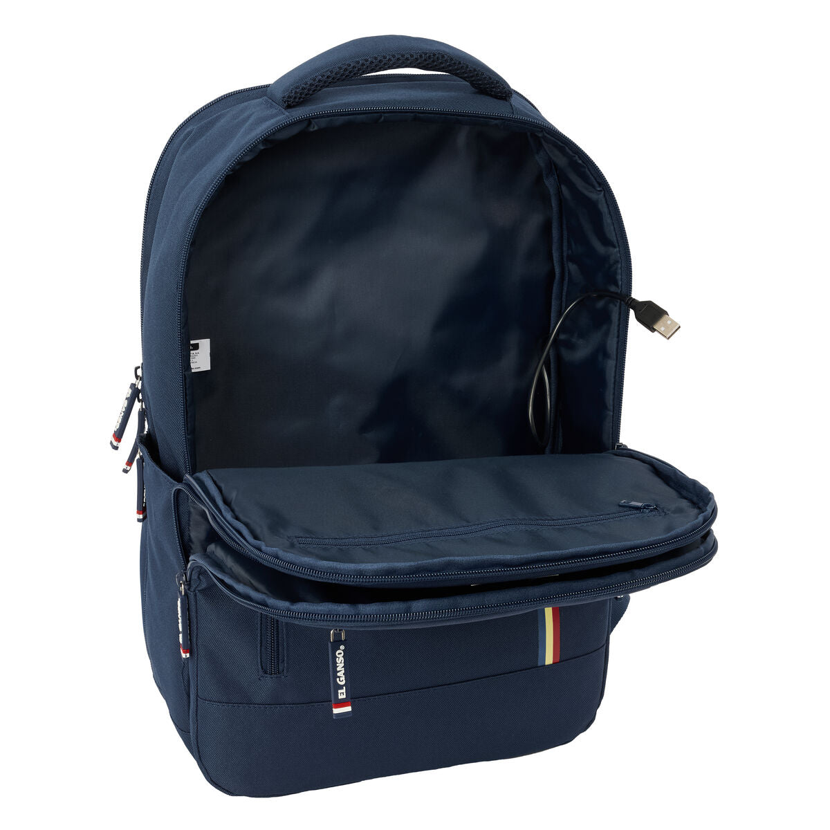 Rucksack für Notebook & Tablet mit USB Ausgang El Ganso Eclipse Dunkelblau – Produktansicht 6