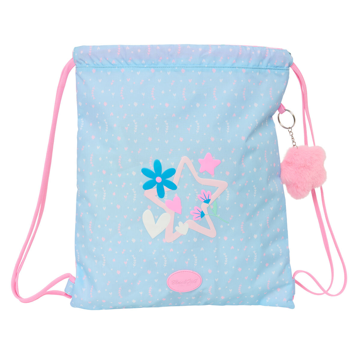 BlackFit8 Rucksack mit Strings Smile Blau Rosa – Produktansicht 1