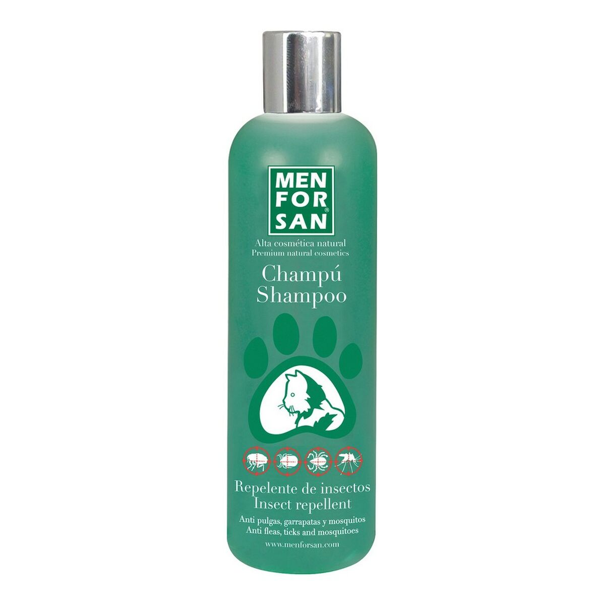 Menforsan Flea shampoo herbal 300 ml Cat Insect repellant – Produktansicht 1