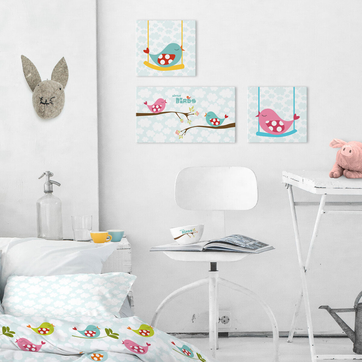 HappyFriday Leinwandbild Mr Fox Little birds – Produktansicht 2