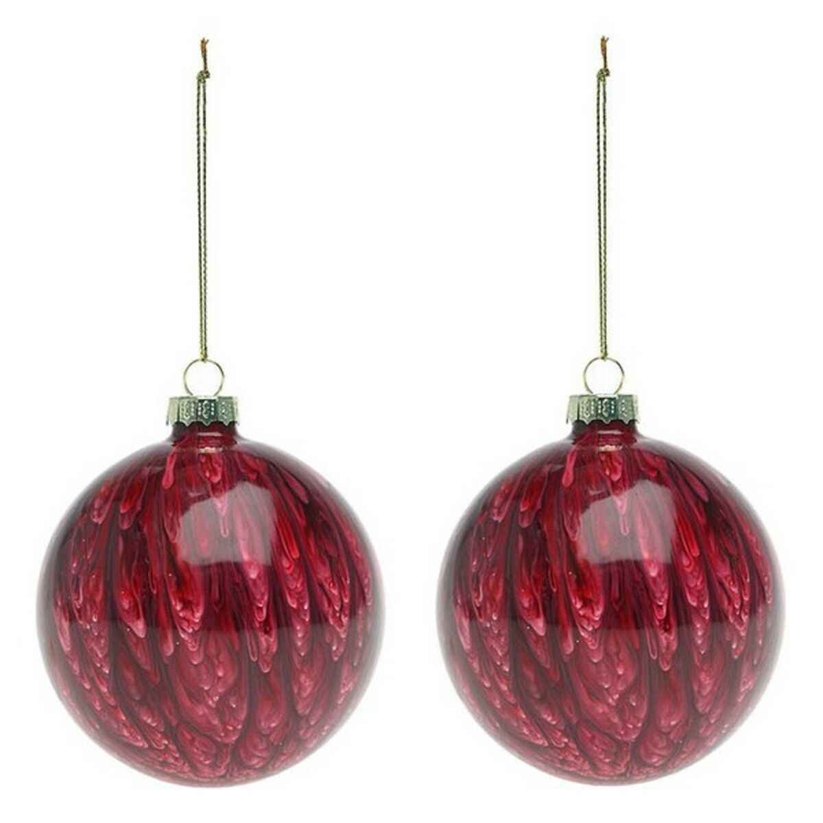 Weihnachtskugeln 113572 Braun Rot 8 cm – Brown