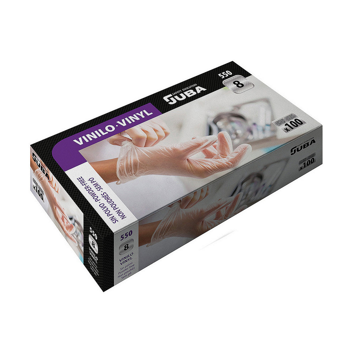 JUBA Disposable Vinyl Gloves 7 Box Powder-free – Produktansicht 1