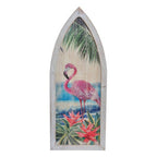 DKD Home Decor Wanddekoration Holz Rosa flamingo Tropical – Produktansicht 1
