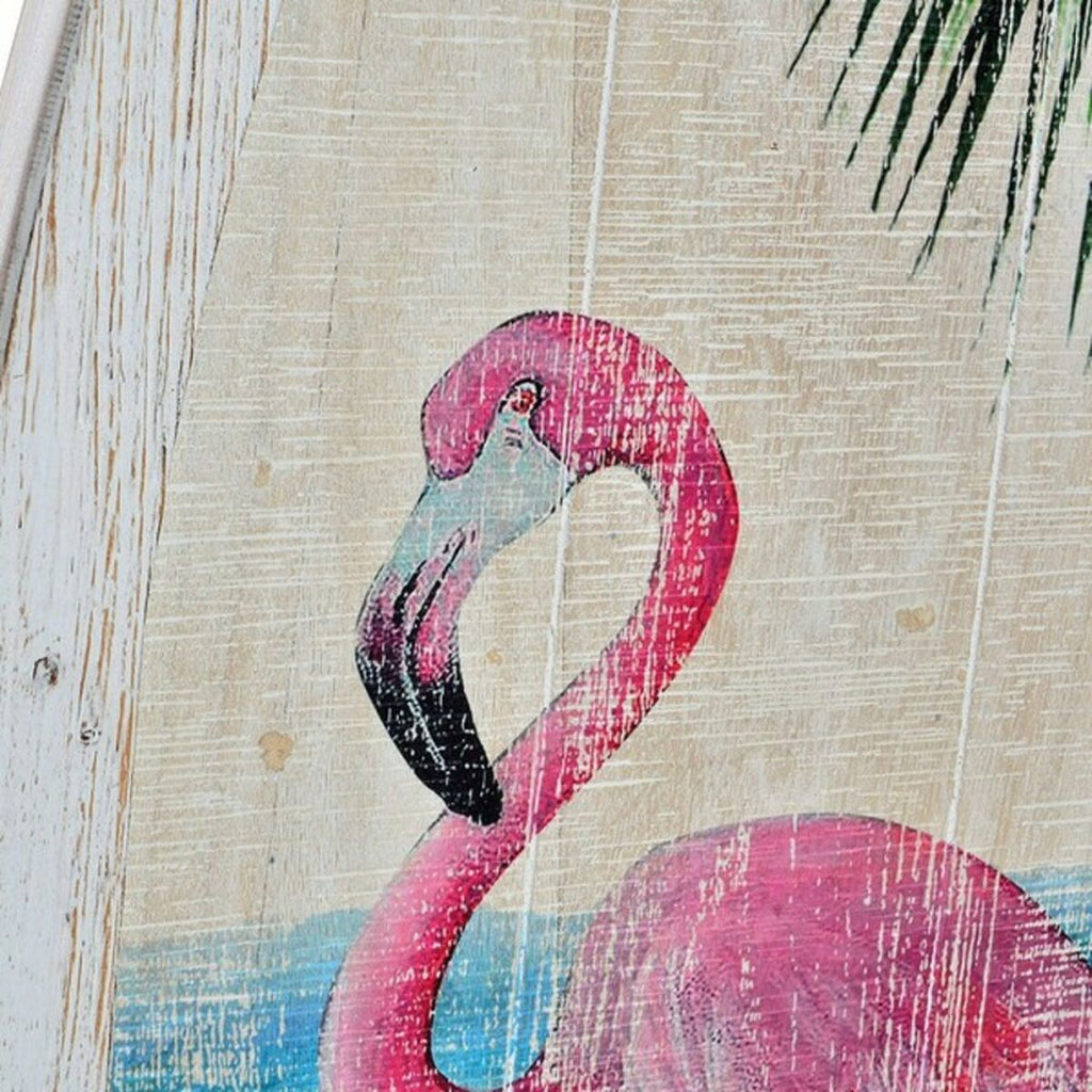 DKD Home Decor Wanddekoration Holz Rosa flamingo Tropical – Produktansicht 2