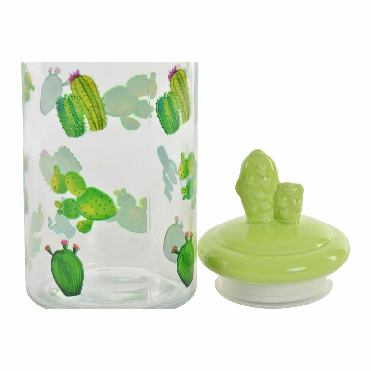 DKD Home Decor Tin Ceramic Crystal Cactus PE Boho (1400 ml) – Produktansicht 2